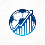 世界杯数据统计网官方Logo - 蓝色足球与数据图表结合的设计